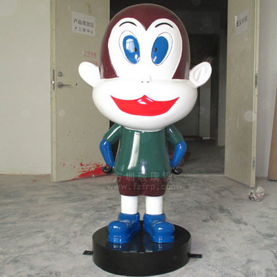 深圳校園玻璃鋼生肖猴雕塑 方圳廠家的專業制作與角鋼應用